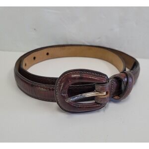Brighton Leather Brown Belt 34 Inches Women's Size Small (Read)